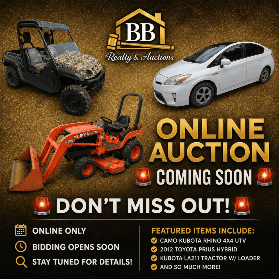 Online Auction Coming Soon