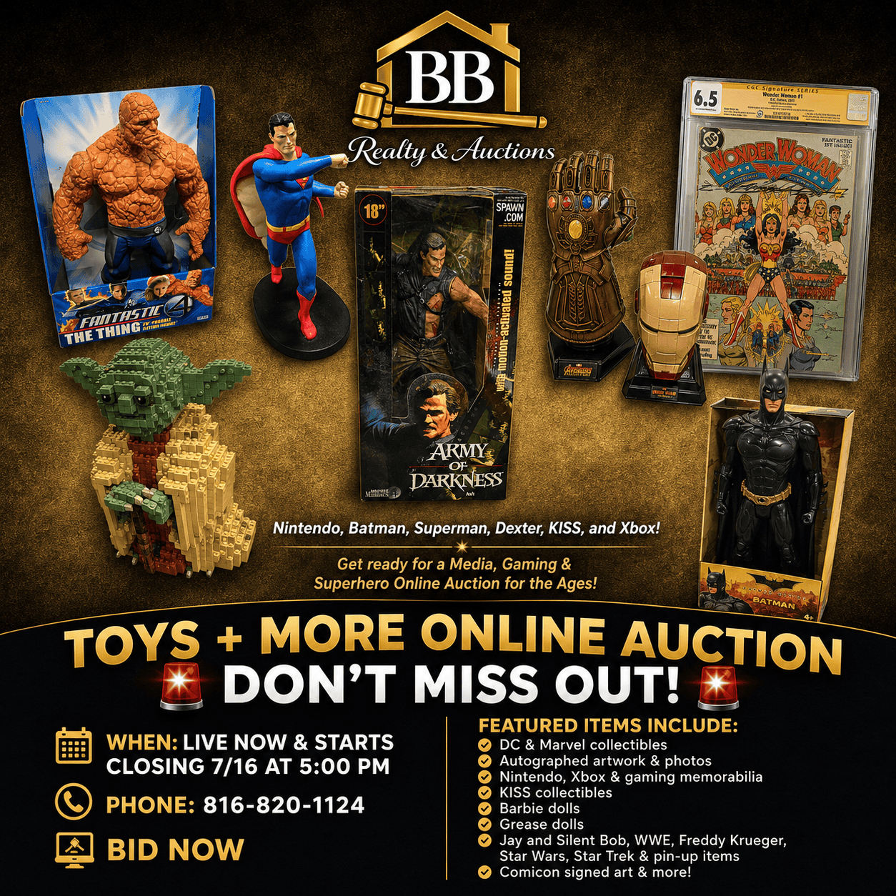 Toys + More online Auction